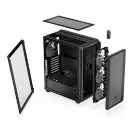 Endorfy Arx 500 ARGB PC Negro Vidrio Templado ATX/ITX/micro ATX Gaming Caja con Ventana Lateral Iluminada