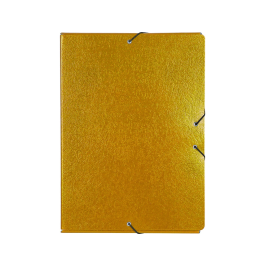 Liderpapel Carpeta Proyectos Folio Lomo 70mm Cartón Gofrado Amarillo 245 x 345 mm