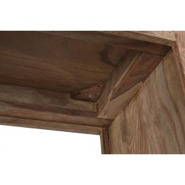 DKD Home Decor Estantería de Almacenamiento Sheesham Natural Gris con 1 Cajón, 2 Puertas y 8 Estantes, Mueble Auxiliar 120x40x185 cm