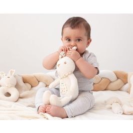 KioKids Peluche Conejito Blanco Suave Blandito Poliéster para Bebé Recién Nacido +0 Meses. Ideal para Cuna, Abrazos y Juego. Regalo.