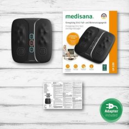 Medisana Masajeador Energizante de Pies y Piernas LM 100, Shiatsu + Vibración, 2 Intensidades, Calor, Negro