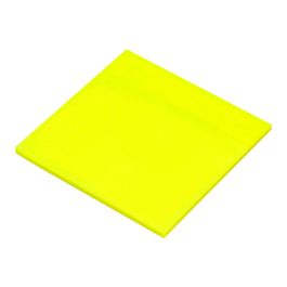 Bloc De Notas Adhesivas Quita Y Pon Q-Connect 76x76 mm Removible Plastico Translucido Amarillo Neon Con 50 Hojas