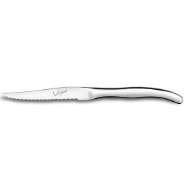 Amefa Set 12 Cuchillos de Mesa para Steaks Virgule Acero Inox Bicolor con Brillo 23,5x1,9x0,8 cm
