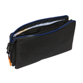 Portatodo Triple Naruto Ninja Azul Negro 22 x 12 x 3 cm