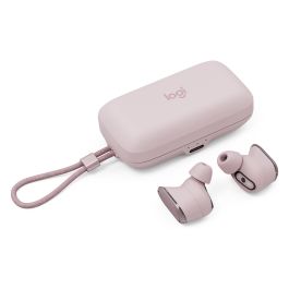 Logitech Zone True Wireless Auriculares Inalámbricos con Cancelación de Ruido Activo y Micrófono, Color Rosa, para Oficina y Llamadas