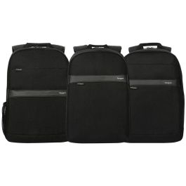 Targus GeoLite Mochila Unisex 16" (40,6 cm) para Portátil Negro, Resistente al Agua, 2 Compartimentos y Bolsillos