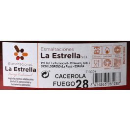La Estrella Cacerola Esmaltada con Tapa 28 cm 6.3 L Colección Fuego (6 Unidades)