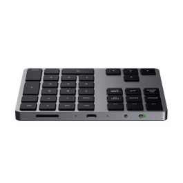 Satechi Teclado Extendido Bluetooth con Teclado Numérico Completo, Flechas Navegación y Atajos MacOS, USB-C, Gris Espacial para Tablet y Portátil