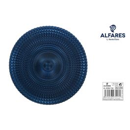 Plato de Presentación de Vidrio Azul 31 cm - Alfares (6 Unidades)