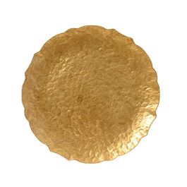 Plato decoración polipropileno dorado ø33 x 1,50 cm