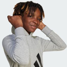 Sudadera con Capucha Niña Adidas Big Logo French Terry Hd Gris claro S