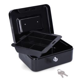 Micel Caja de caudales Cfc09 200x160x90mm negro con bandeja y asa m13396 Micel Caja de caudales Cfc09 200x160x90mm negro con bandeja y asa m13396