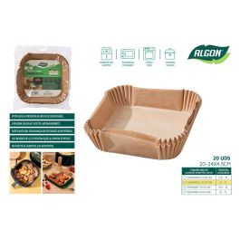 Algon Set de 20 bases de papel para Airfryer cuadradas (24 Cajas) Precio: 21.49999995. SKU: B14DYN5222