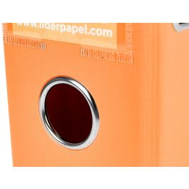 Archivador De Palanca Liderpapel A4 Documenta Forrado Pvc Con Rado Lomo 75 mmnaranja Compresor Metalico 6 unidades