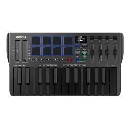 Donner Teclado Controlador MIDI USB DMK-25 PRO de 25 Teclas con Pantalla OLED y 4 Ruedas Innovadoras, Compatible con DAW Precio: 122.98999988. SKU: B12LFT7M23