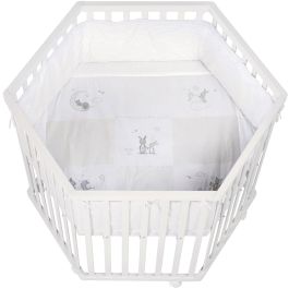 Roba ROB4005317286730 - Parque infantil hexagonal Fox & Bunny, ajustable, con ruedas, lacado blanco, desde nacimiento hasta 15 kg Precio: 152.95000039. SKU: B1EQ9JFZK4