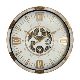 DKD Home Decor Reloj de Pared Urban de Abeto y Cristal Blanco Natural 63x63x8 cm con Movimiento Precio: 83.79000014. SKU: B1G3T3Z7CA