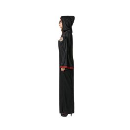 Disfraz Túnica de Mago o Hechicero Negra con Capucha Unisex Adulto Talla M-L, Poliéster para Cosplay y Teatro Disfraz Túnica de Mago o Hechicero Negra con Capucha Unisex Adulto Talla M-L, Poliéster para Cosplay y Teatro