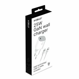 Cable USB Celly UPTC1USBC25WCTC Blanco