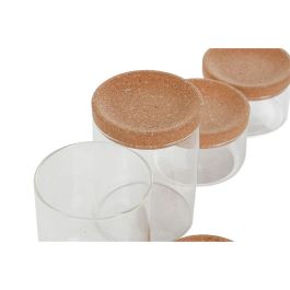 Bote Basicos DKD Home Decor Natural Transparente 10 x 12 x 26 cm Set de 5