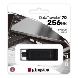 Kingston DataTraveler 70 256 GB USB Tipo C 3.2 Gen 1 Negro DT70/256GB Kingston DataTraveler 70 256 GB USB Tipo C 3.2 Gen 1 Negro DT70/256GB