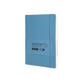 Cuaderno Con Gomilla Antartik Notes Tapa Blanda A5 Hojas Cuadricula Azul Claro 80 Hojas 80 gr Fsc