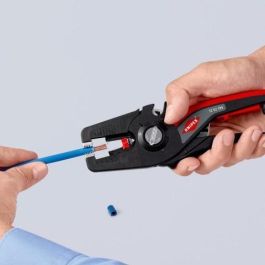 Knipex Alicate Abrazadera PreciStrip16 Automático para Cables AWG 6, Pelacables Negro/Rojo 190mm