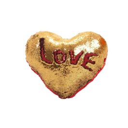 Creaciones Llopis Cojin Corazon Lentejuelas 22 cm