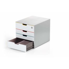 DURABLE VARICOLOR MIX 4 SAFE - Cajonera de oficina con 4 cajones A4 gris, bloqueable