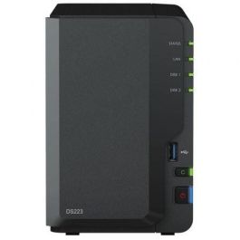 Synology DS223 NAS DiskStation, 2 Bahías 3.5"/2.5", 2GB DDR4, Torre. Nube privada y gestión de datos para usuarios domésticos y pymes.