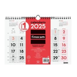 Finocam Calendario De Pared Números Grandes 300x300 mm Neutro 2025