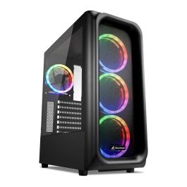 SHARKOON TK5M RGB ATX Caja de PC de Escritorio Negra con Panel Frontal de Malla y 4 Ventiladores RGB Preinstalados, Cristal Templado y USB Tipo C Precio: 88.50000016. SKU: S5614256