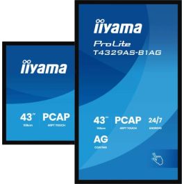 Iiyama T4329AS-B1AG Monitor Interactivo All-in-One PCAP 43" 4K UHD Táctil Android 14, 500cd/m², WiFi, HDMI, USB-C 24/7