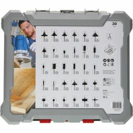 Bosch Professional 2607017474 Fresas Mixtas 6 mm Juego de 30 piezas para Router y Fresadora de Mano