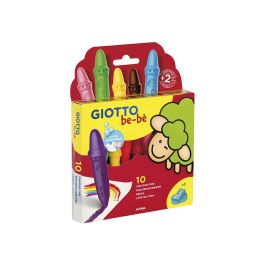 Lapices Cera Giotto Super Bebe Caja De 10 Colores Surtidos + Sacapuntas