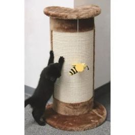 Kerbl Árbol de Gato Angular 58 cm - Marrón, Ideal para Rincones con Juguete de Abeja