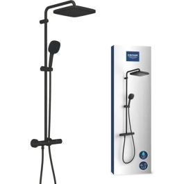 Grohe 266962431 Columna de ducha termostática Vitalio Comfort 250, Ahorro de agua, Negro mate Precio: 471.79000011. SKU: B1K5L7VE9R