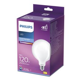 Bombilla globo led e27 13w 2000lm 6500k luz fría ø12,4x17,7cm philips