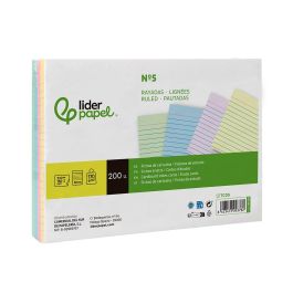 Tarjeta Liderpapel Para Estudiar Rayada Cartulina De Colores 170 gr-M2 160x220 mm Paquete De 200 Unidades