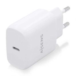 Aisens Cargador USB-C PD3.0 25W con Tecnología Power Delivery para móviles, cámaras y tablets, Blanco