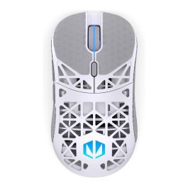 Endorfy LIV Plus Wireless Onyx White - Ratón Gaming Ambidiestro Óptico Inalámbrico Bluetooth 26000 DPI 6 Botones Programables RGB Blanco