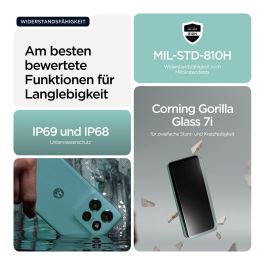 Motorola Edge 60 Neo - Smartphone 5G 256GB/12GB RAM, Pantalla P-OLED 6.36" 120Hz, Cámara Triple 50MP Sony LYTIA, Batería 5000 mAh, Android 15, Color Turquesa PANTONE Frostbite