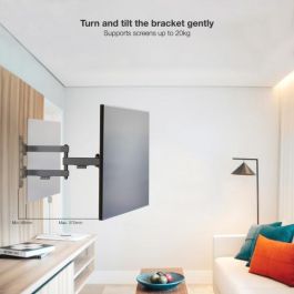 TOOQ SOPORTE PARED PANTALLAS 13-43" GIRA/INCLI NEGRO