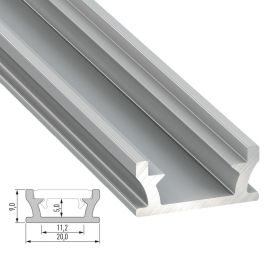 Perfíl Aluminio Tipo TERRA 2,02M - Anodizado Plata Perfíl Aluminio Tipo TERRA 2,02M - Anodizado Plata