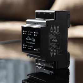 Shelly Relais Switch 5 Ports 10/100 Mbit Interruptor Inteligente Negro Carril DIN