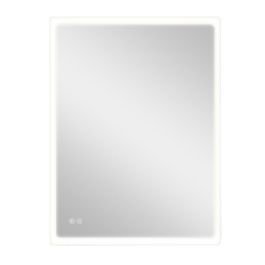 Edm Espejo rectangular con LED 20W 80x60cm, regulable, antivaho, marco aluminio