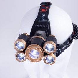 Luz Frontal "Wanjiru" 10W XPE + 4 x COB 3W Aluminio/ABS Luz Frontal "Wanjiru" 10W XPE + 4 x COB 3W Aluminio/ABS