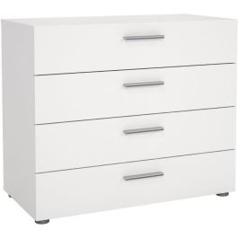 TYHJA Cajonera Blanca 4 Cajones con Toboganes y Asas Metálicas - Tablero de Partículas - 70 x 40 x 75 cm Precio: 148.59000013. SKU: B1EC5VXNGN