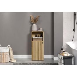 Mueble de baño - Decoración roble - L40 x H95 x D31cm - PURE BLISS Mueble de baño - Decoración roble - L40 x H95 x D31cm - PURE BLISS