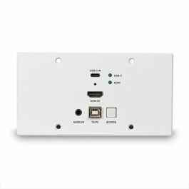 Lindy Cat.6 HDMI 4K60 & Type C HDBaseT EU Wall Plate KVM Extender, Transmitter 150m